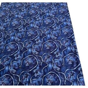 XMAS BELLS FABRIC THE CHRISTMAS COLLECTION WOODROW STUDIO BLUE PURPLE SILVER 28"